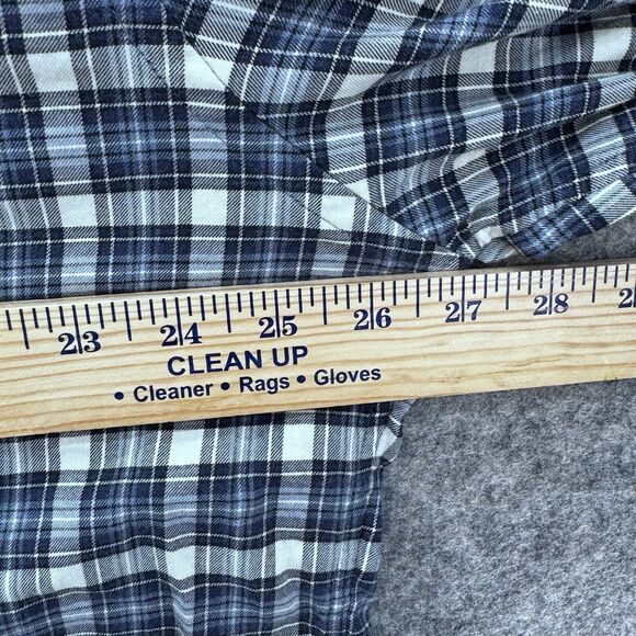 Faherty Mens Plaid Long Sleeve Button Up Shirt Size XXL Blue Lightweight Preppy - Picture 9 of 9